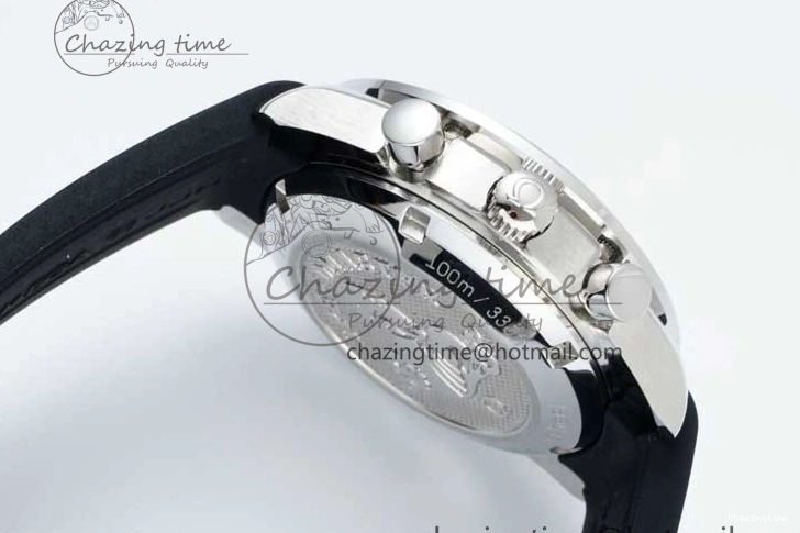 0304 ZipUp Speedmaster Racing Master SS HKF Best Edition Gray Black Dial on Black Rubber Strap A 7811